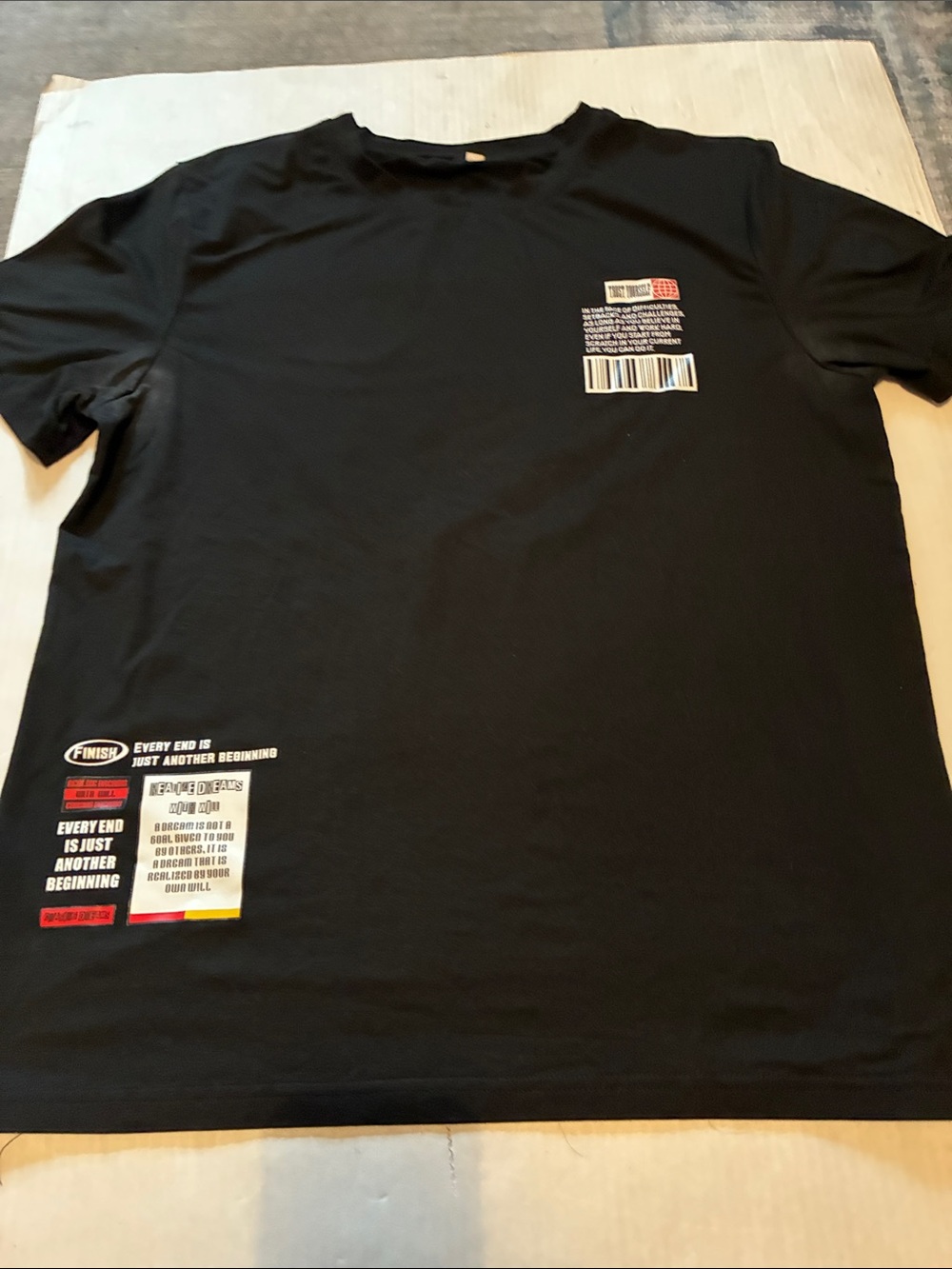 Men's Graphic Short Sleeve Crewneck Tee Size M Inspirational Graphic Sayings